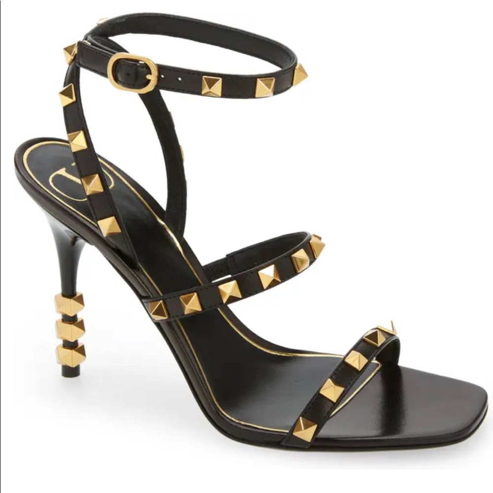 Valentino Rockstud Stud Heel Sandal